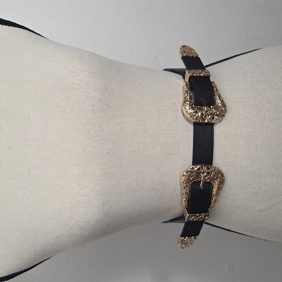 Stretchy double buckle belt - Picture 1 of 7